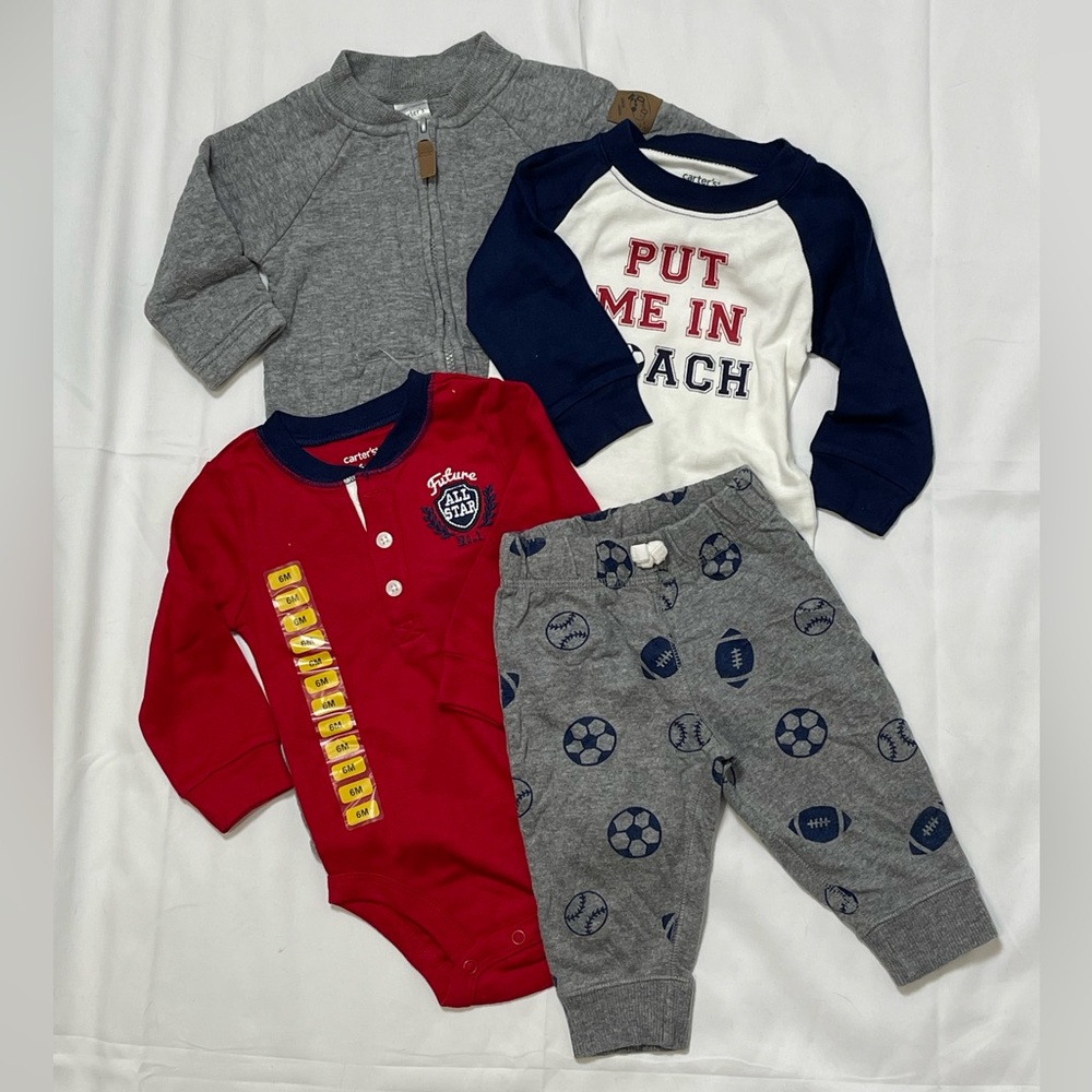 Sports Themed Outfit Bundle - 6m